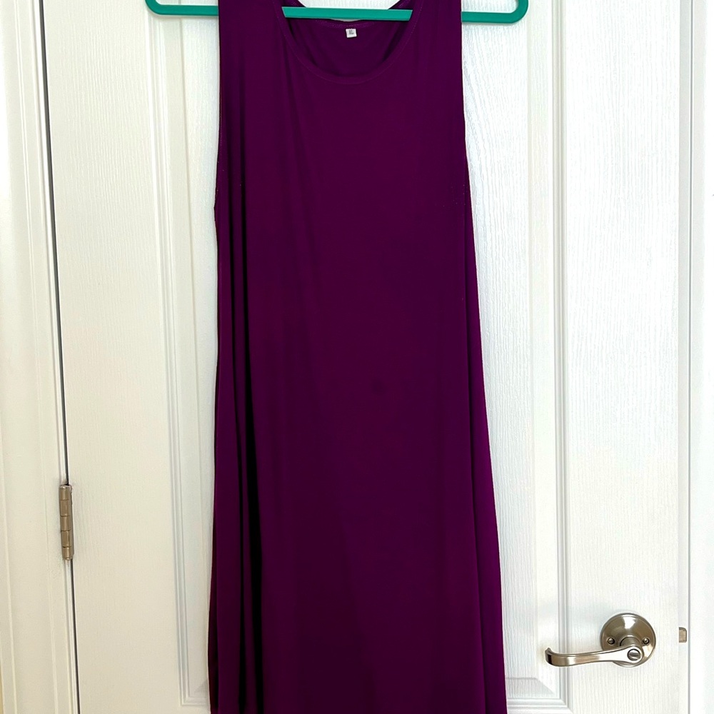Sleeveless Purple Maxi Dress